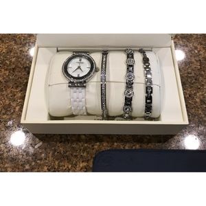 Anne Klein watch and bracelet set